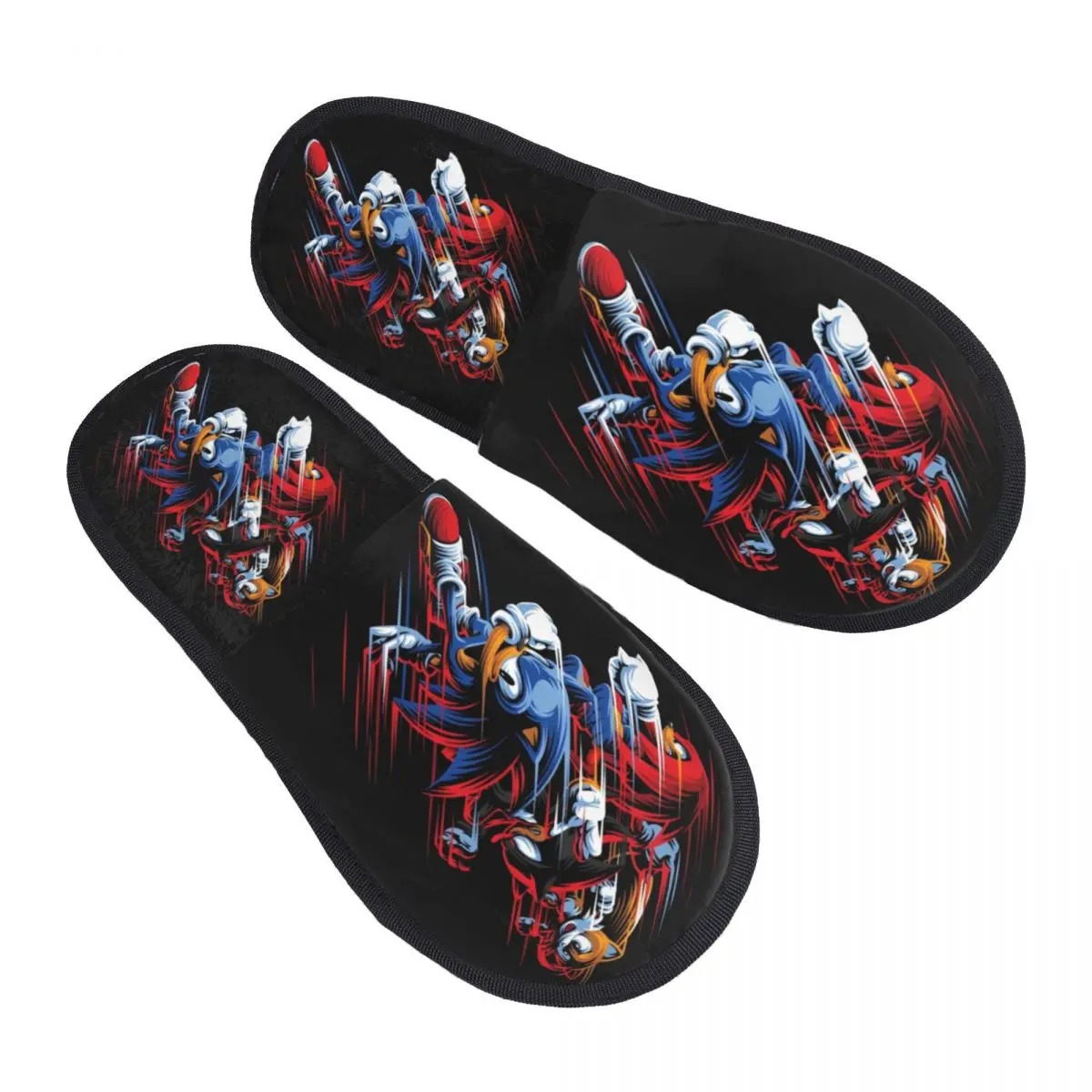 Custom Soniced Comfort Scuff With Memory Foam Slippers Women Hedgehog Game Hotel House Shoes