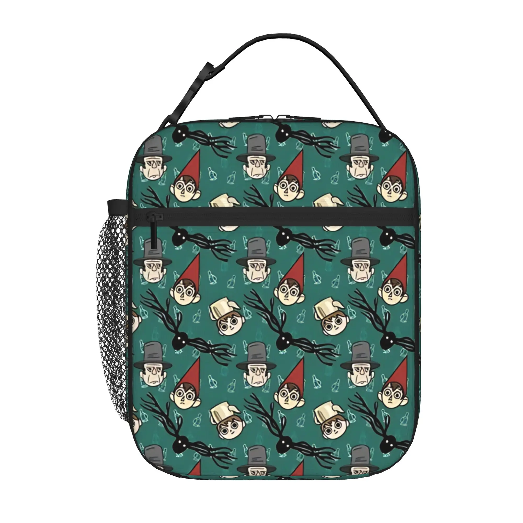 1 Piece Portable Lunch Container folk cartoon  Zipper Closure Durable Pocket OTGW For Lunch Box Bag