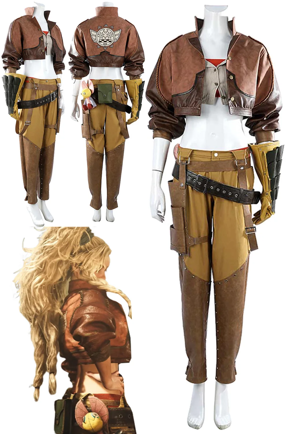 Game Monster Hunter Wilds Cosplay Costume Gemma Roleplay Outfits Leather Jacket Pants Fullset Halloween Party Uniform Suit