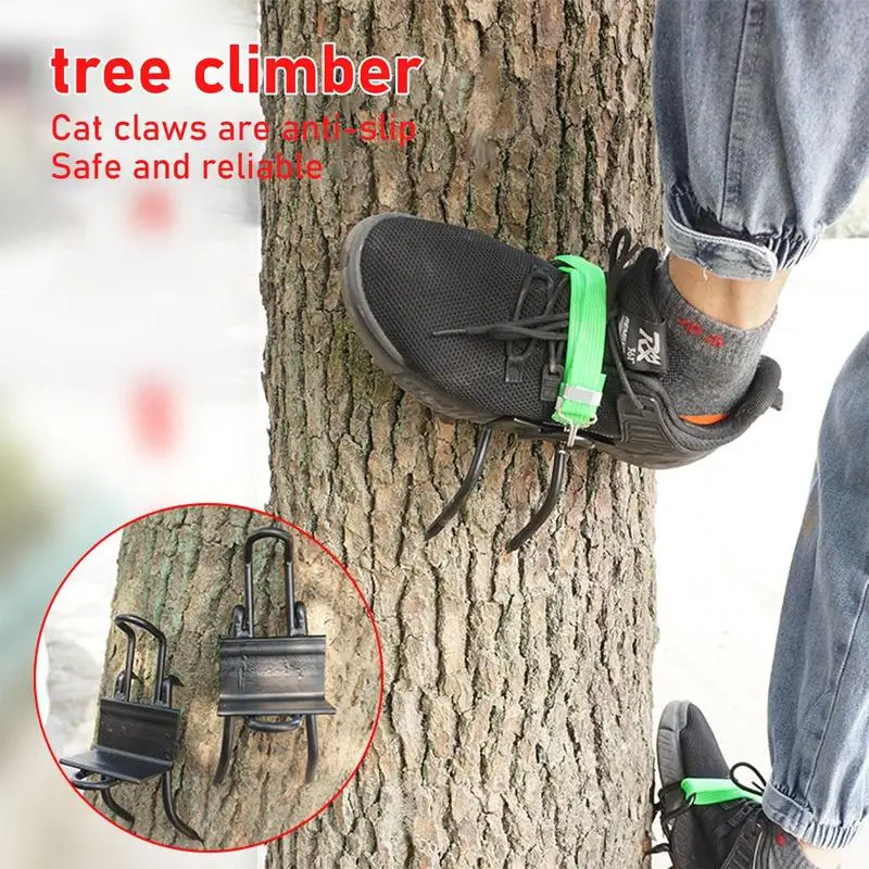 Claw Climbing Steps Tool Kit Wear-Resistant Climbing Gear Strong Load-Bearing and Adjustable Climbing Spikes for Tree Climbing