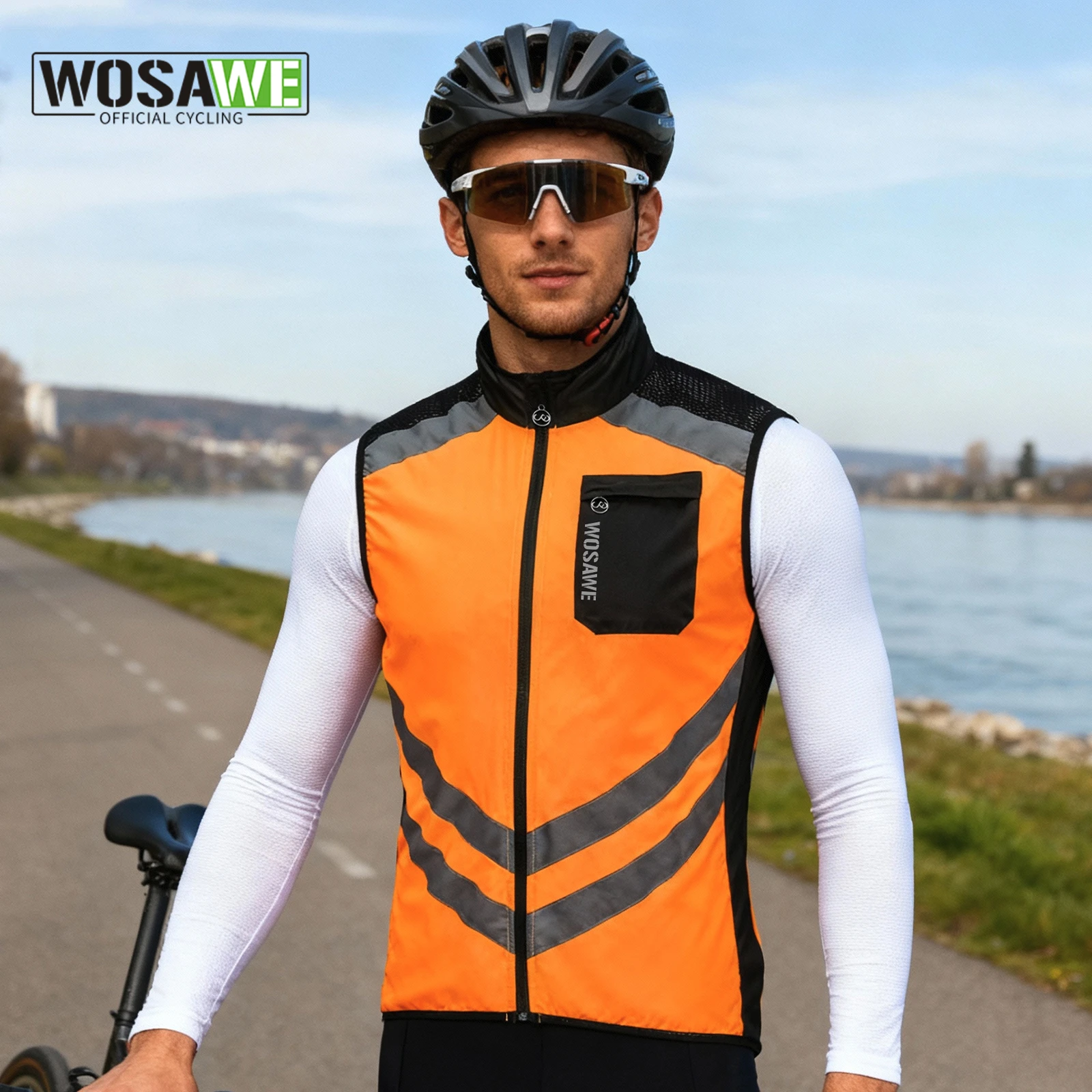 

WOSAWE Men's Cycling Gilet Breathable Lightweight Bicycle Vest Windproof Ciclismo Clothes Mtb Bike Waistcoat﻿ for Women