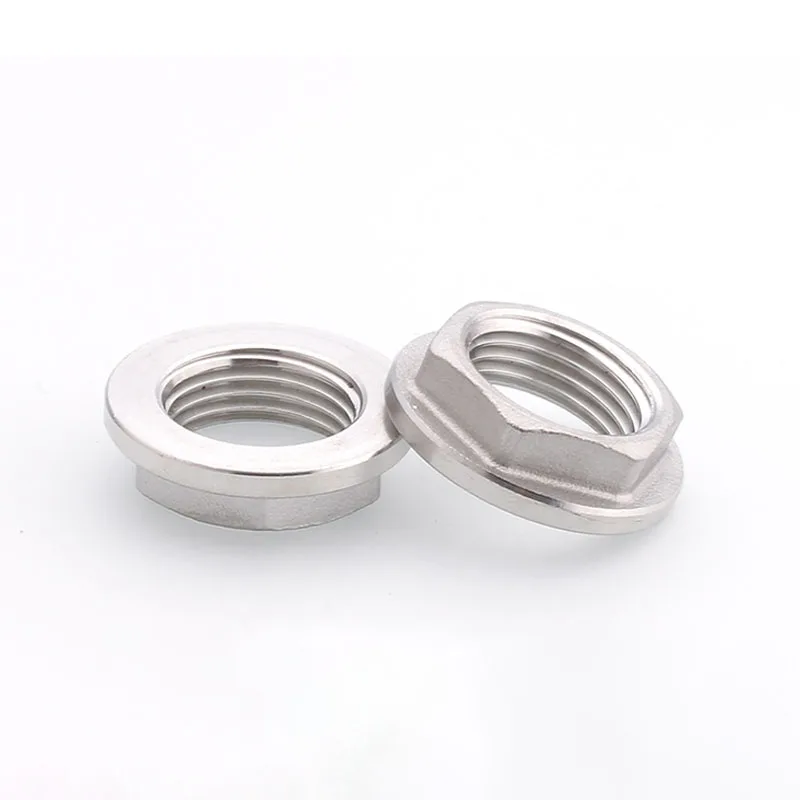 Sechskantmutter/Flanschmutter aus Edelstahl 304, Wassertank-Verbindungsmutter, Rohrverschraubung, 1/8"~2" BSP Innengewinde, Sechskantkappe