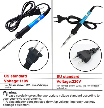 可調溫電烙鐵 60W 電烙鐵焊接維修工具(注意:請根據您的當地電壓選擇合適的電壓) 10 最佳銷售 焊接工具 - №10