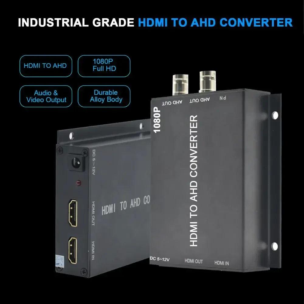 جديد 1080P HDMI إلى AHD محول الفيديو محول فيديو صغير محول HDMI حلقة مع 2CH AHD محول الإخراج لمراقبة HDTV DVRS