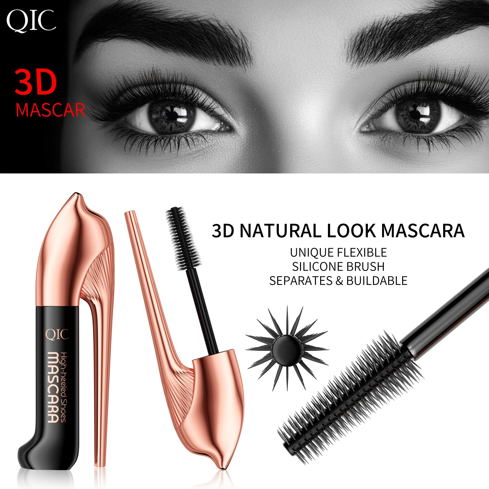Mascara nero impermeabile per tutti i prodotti per il trucco allungante Estensione ciglia Mascara per ciglia effetto 4d Cosmetici coreani