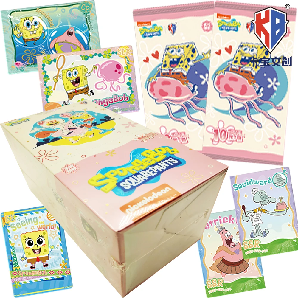 

Оригинальные коллекционные карты Kabao SpongeBob SquarePants, щупальца кальмара, Patrick Star, карты для счастливой вечеринки, настольная игрушка, подарок для ребенка