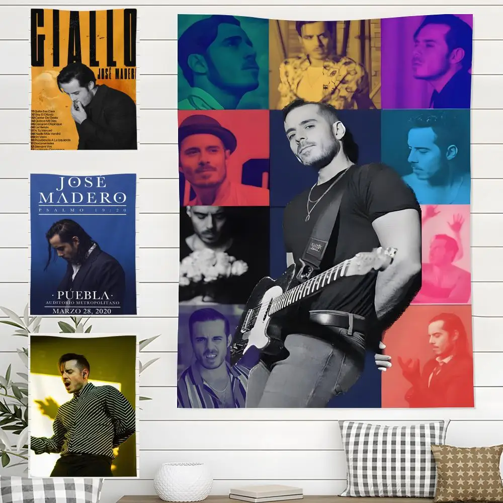 Tapiz con diseño de cantante mexicano J-Jose Madero, para interiores y exteriores, sala de estar, dormitorio, patio, decoración versátil y duradera, para uso en todo tipo de clima