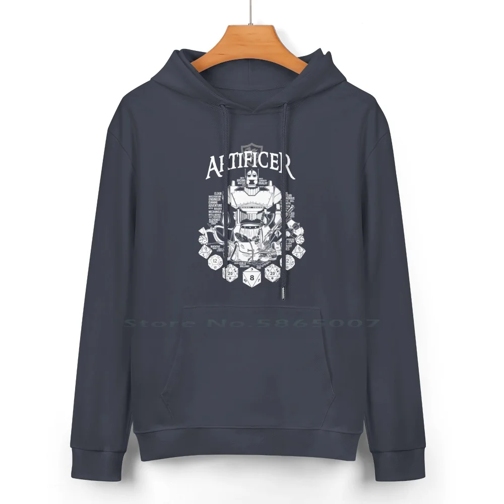 Rpg Class Series : Artificer-White Version Pure Cotton Hoodie Sweater 24 Colors Artificer Class Dnd Nerd Geek Board Game Die