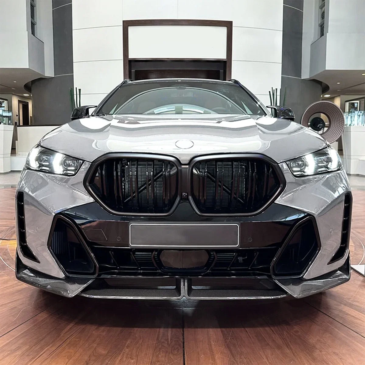 Front Bumper Lip Splitters Spoiler for BMW X6 G06 LCI M Sport 2023 2024 Diffuser BodyKit Trim Bumper Protection Shovel Surround