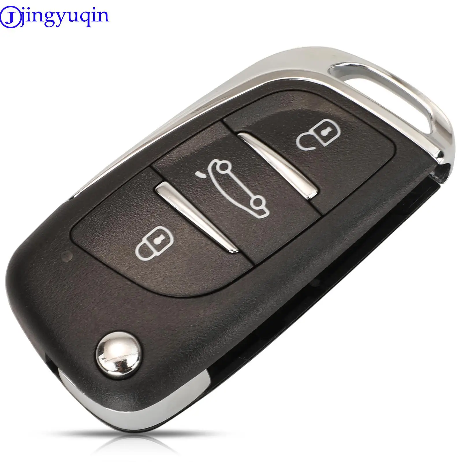 Jingyuqin Flip KD Caso Shell Chave Modificado, Fit para VW Toyota Prius Vios Camry Rav4 Highlander Corolla Coroa Corolla Ex Mazda, 10pcs