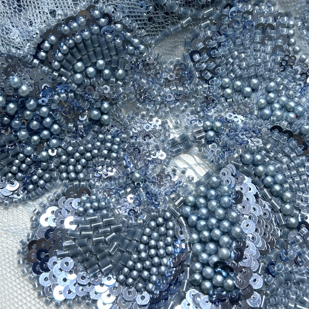 

Горячая распродажа: высококачественная африканская 3D-ткань с цветочными аппликациями, вышивкой, бисером, пайетками и тюлем для нигерийских свадебных платьев