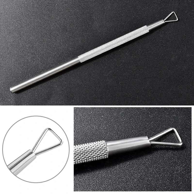 Stainless Steel Cuticle Nail Pusher Nail Art UV Gel Remover Manicure Pedicure Care Sets Cuticle Pushers Tools