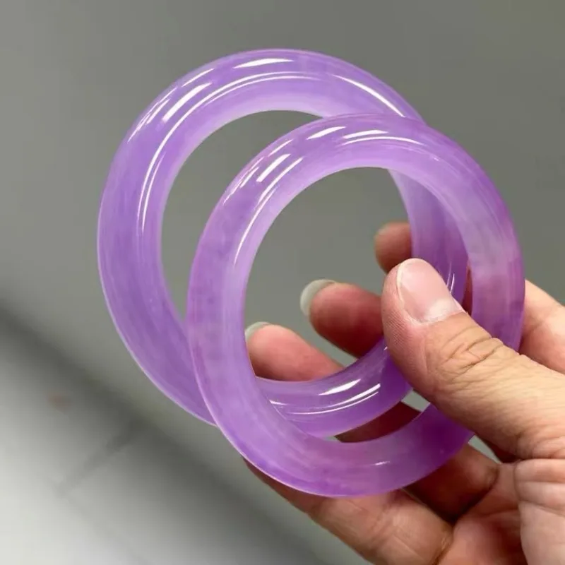 

Круглый нефритовый браслет с увлажняющим фиолетовым нефритовым браслетом, браслеты для женщин, подарки наряды для путешествий и отпуска на день рождения