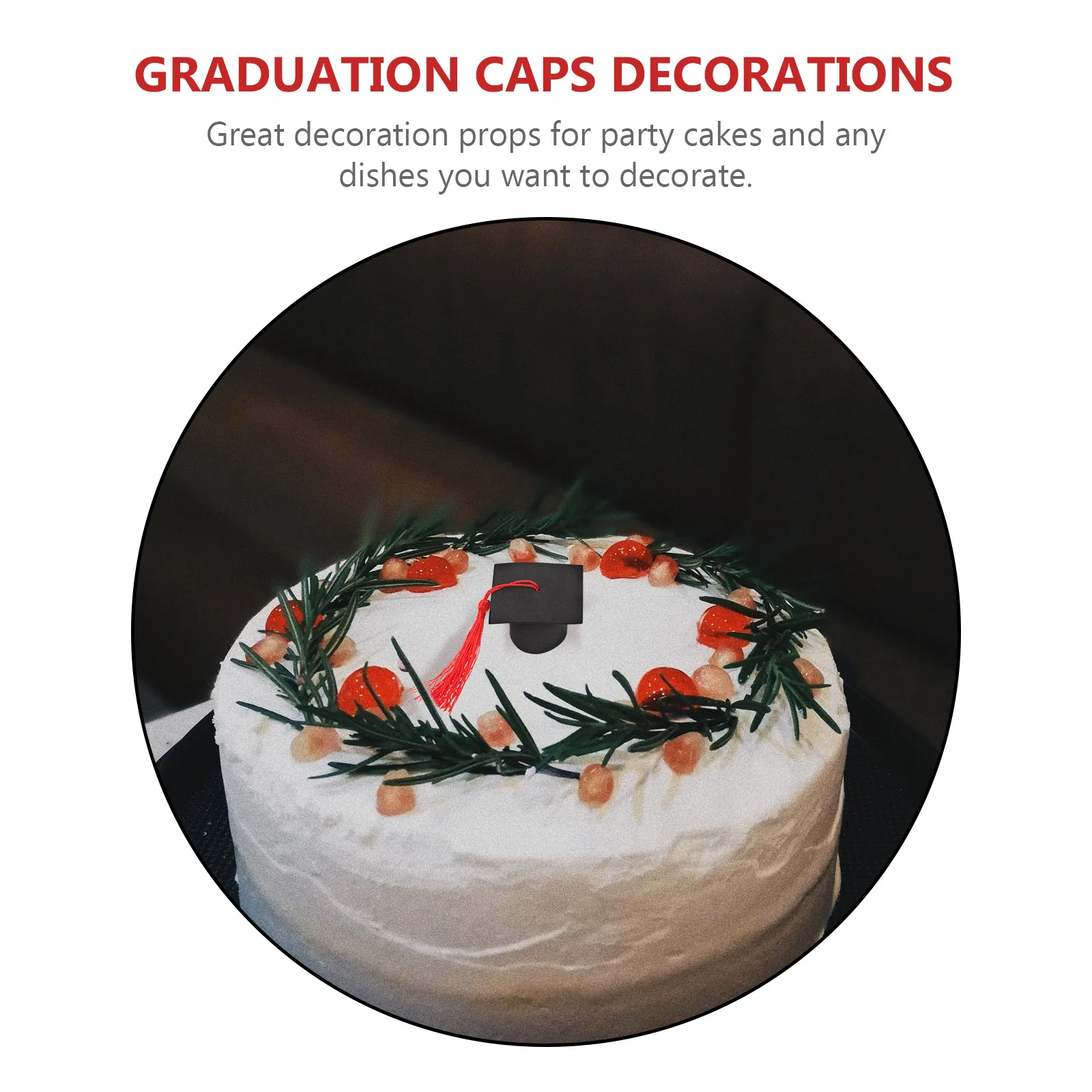 

10Pcs Graduation Caps Decorations for Cake Topper Party Favor Dessert Ornament Desktop Decor Micro Landscape Senior Year