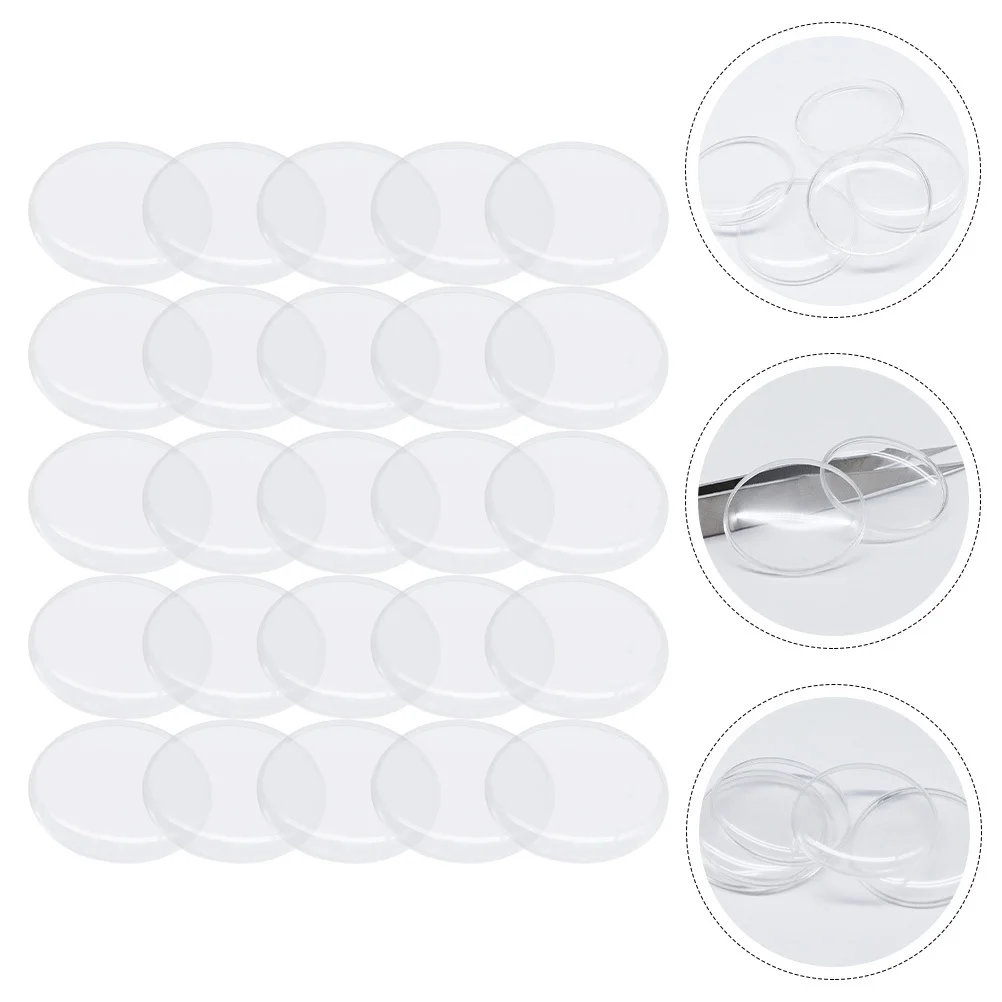 

25pcs Dial Cover Clear Acrylic Thickened Scratch-Resistant Watch Glass Replacement Repair Supplies Protective Mirror Surface