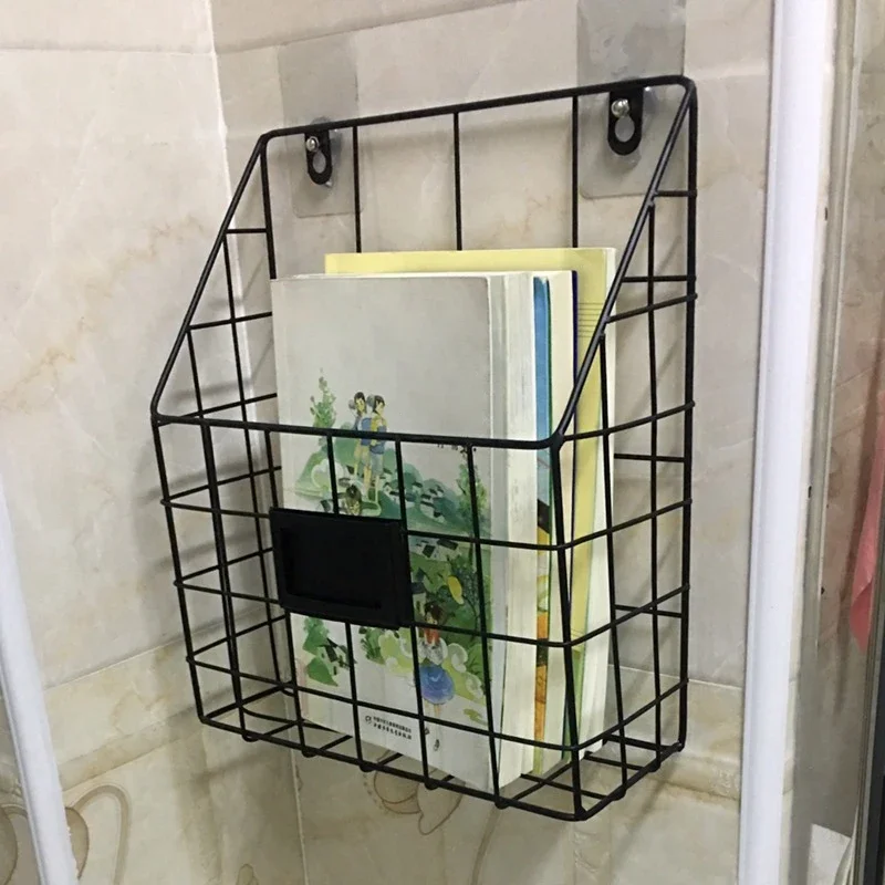 

Wall Mounted Items Storage Holders Bathroom Things Hanging Organizer Racks Multifunctional Living Room Newspaper Bookshelf