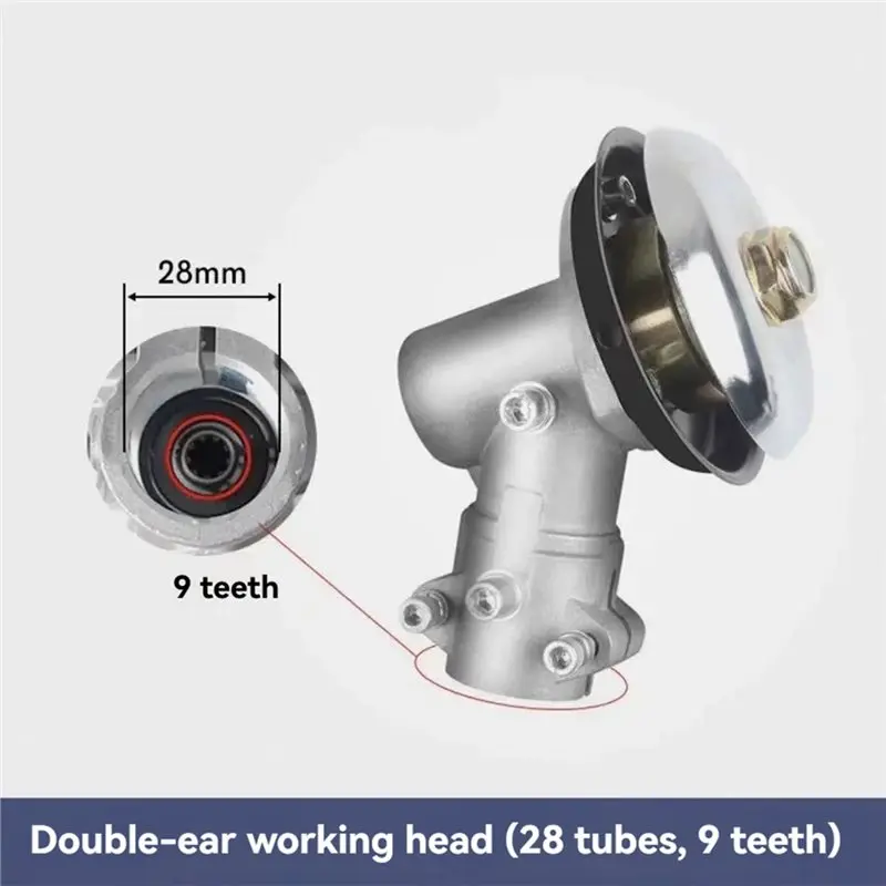 ABGH-Agricultural Brush Gear Accessories For Square Teeth 28 Work Head Gearboxs Drive Binaural 9 Teeth