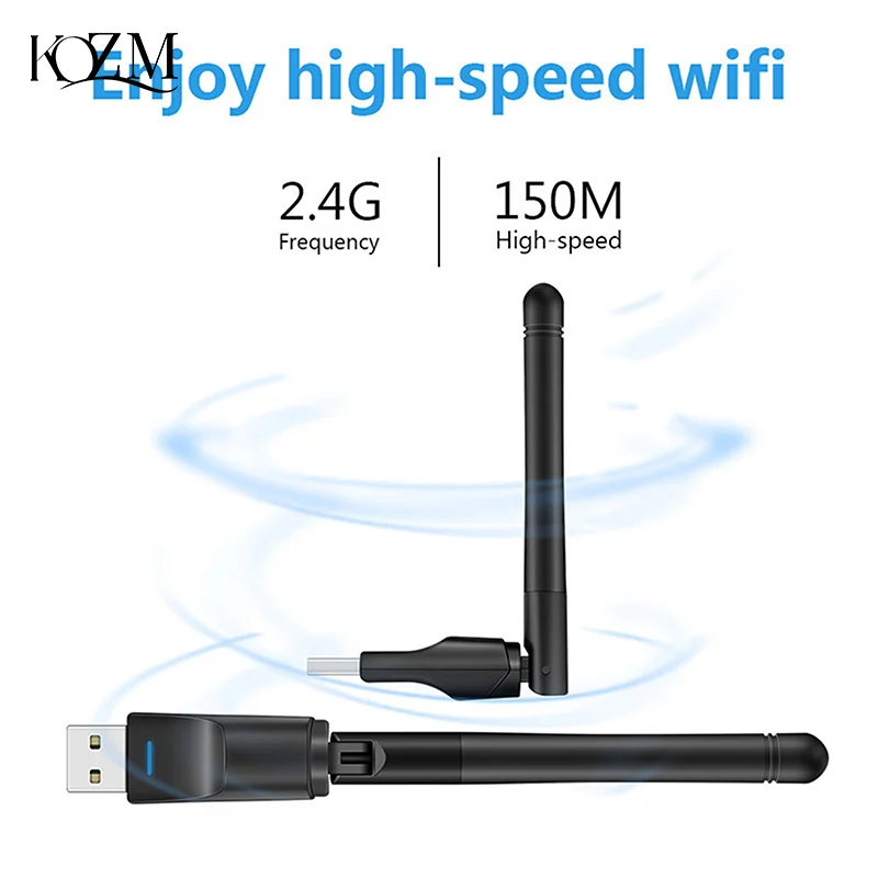 Adattatore WiFi Mini USB 150Mbps Ricevitore Wifi scheda di rete wireless MT7601 per PC portatile Windows 2.4G