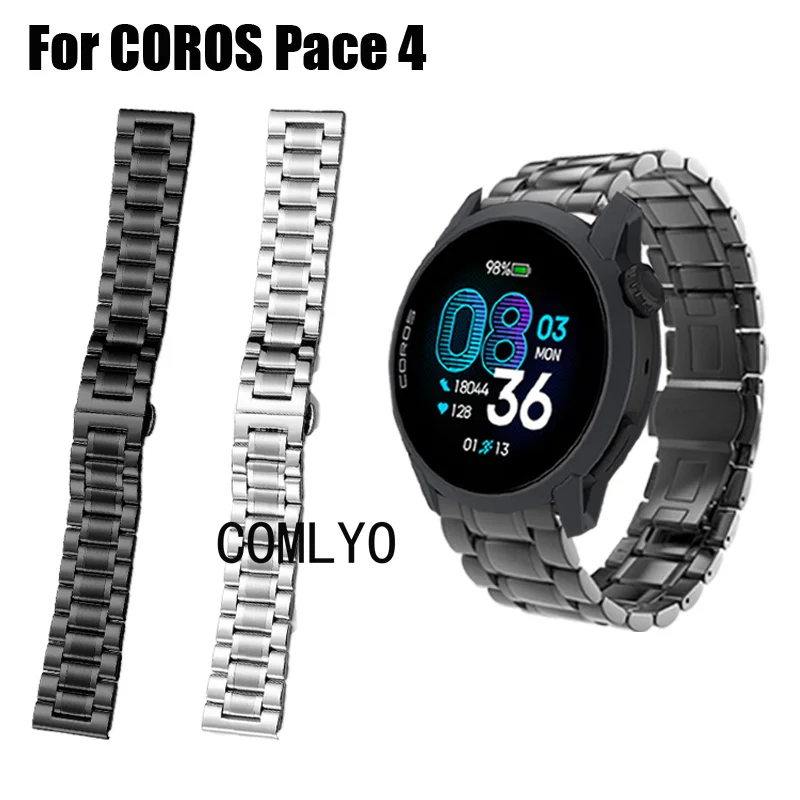 

For COROS PACE 4 Smart Watch Strap Stainless steel metal Men Band
