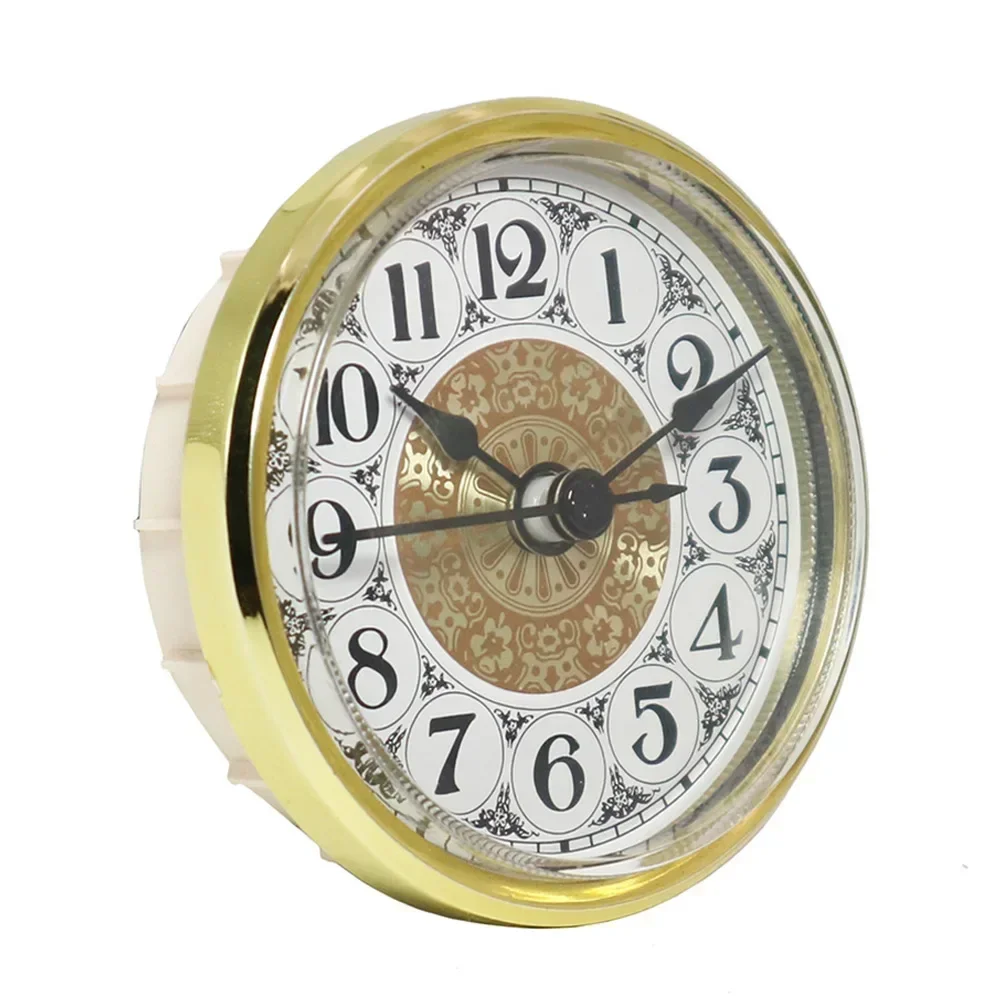 Home Decor Quartz Clock Insert Gold Colored Trim Metal 70MM Clear Lens DIY Festival Wedding Plastic Replacement