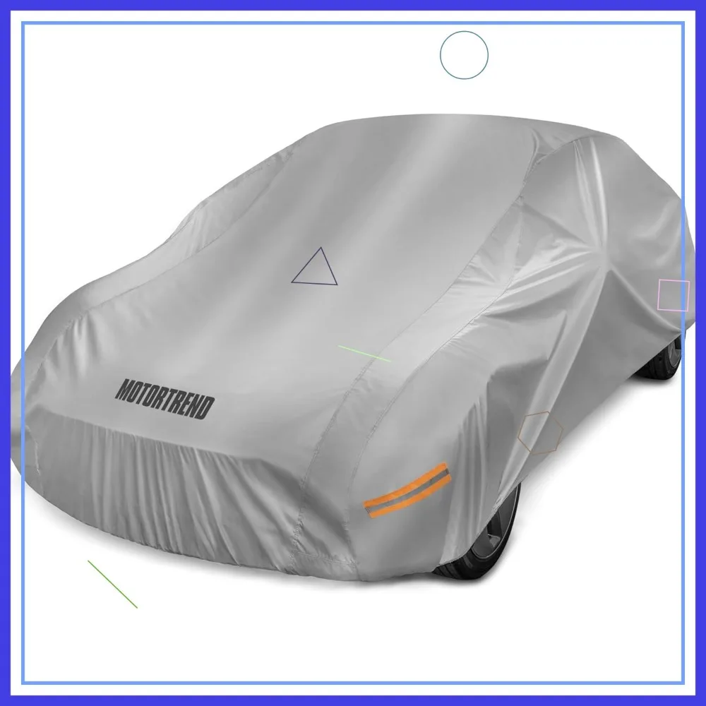 

Heavy Duty Waterproof Car Cover All Weather Protection for SUV Truck Automobiles Fits up to 210 Inches