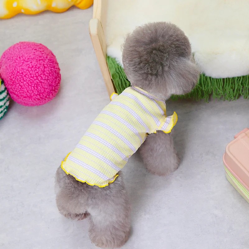 Pet Summer Vest for Dog Clothes Puppy Comfortable Doggy Clothing Vestidos for Small Medium Dogs Thin T Shirt With Strawberry