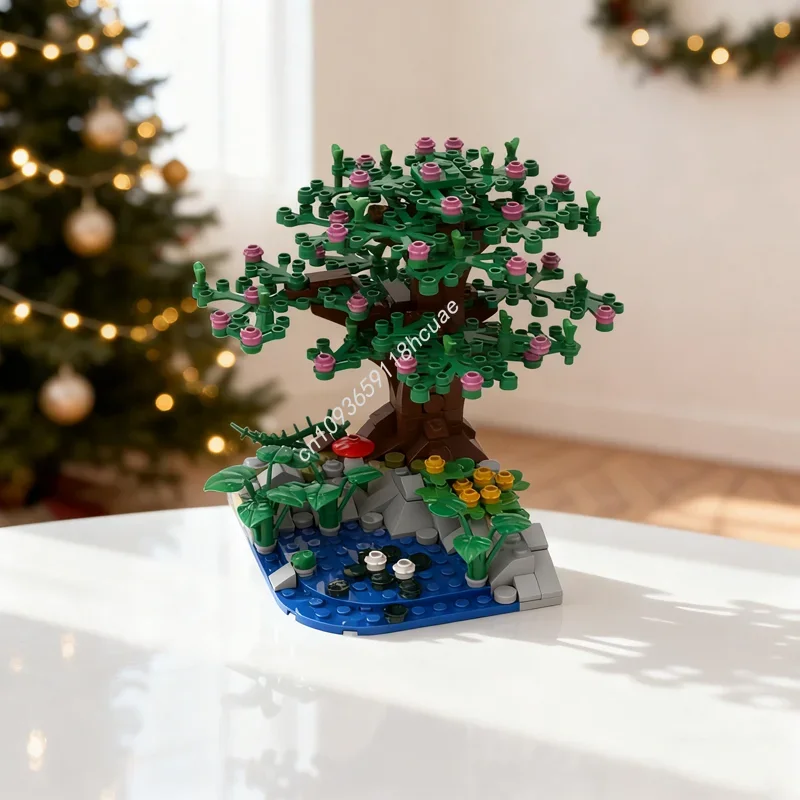 

281pcs MOC Tree A Lake Mini Seasonaled Model Building Blocks Architecture Creative Idea Brick Christmas Gifts Kids Toys Birthday
