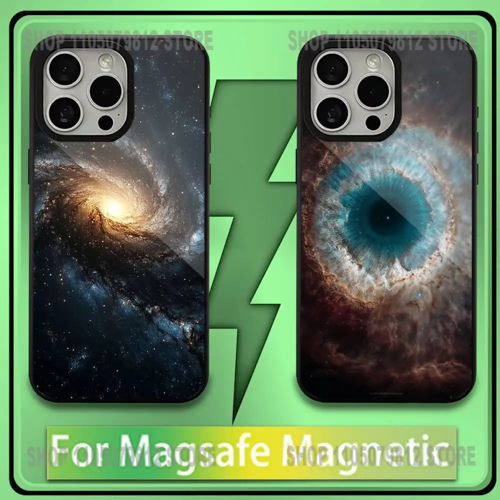 

Space For Galaxy Universe Phone Case For iPhone17,16,15,14,13,12,11,Plus,Pro,Max,Mini Soft Magesafe Magnetic Wireless Charge