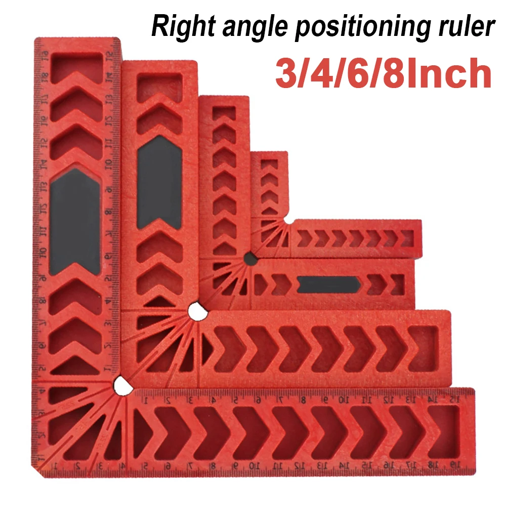 

90 Degree Plastic Square Right Angle Auxiliary Positioner 3 / 4 / 6 / 8 Inch Woodworking Tools Plastic Square Angle Ruler Fixer