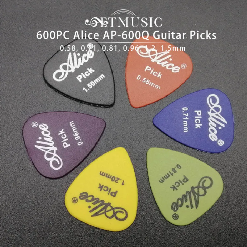 

Guitar Picks Alice AP-600Q Matt ABS Plectrum with Plastic Box Standard Size Mix Thicknesses