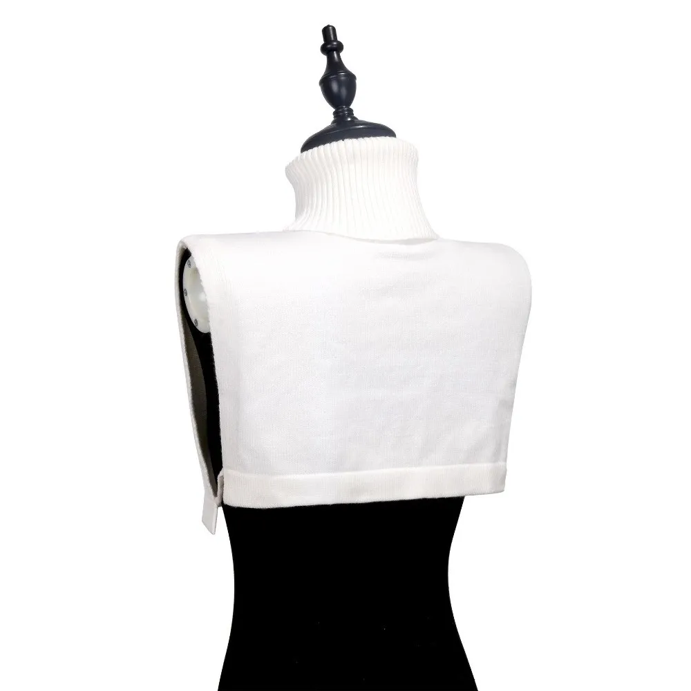

Knitted Sweater False Collar Solid Color Turtleneck Half-Shirt Blouse Detachable Collar Top Autumn Winter Clothing Accessories