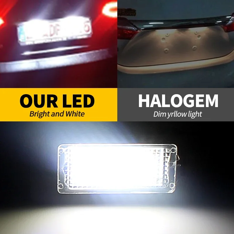 2PCS For Volkswagen VW Golf MK6 Variant 2009-2014 Sharan 7N 2011-2013 Passat B6 Variant 2006-2010 LED License Number Plate Light