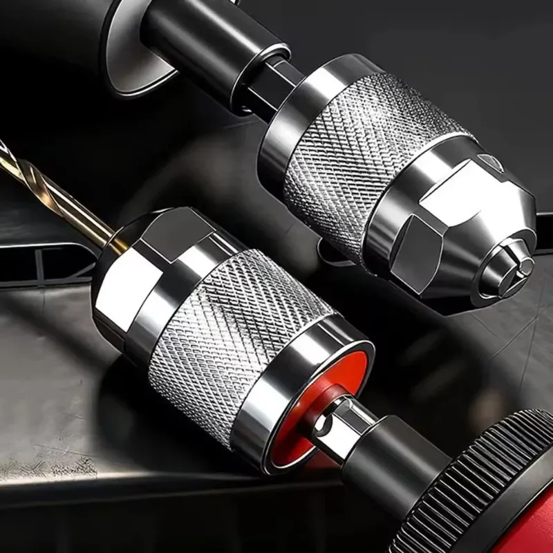 1Pc 3-Jaw Quick Change Hex Shank Drill Chuck Adapter, Pneumatic Drill Converter, Woodworking Power Tool Accessory