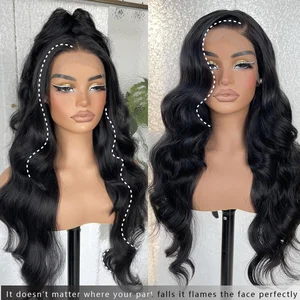 Orders 3d color black splash lace front wig