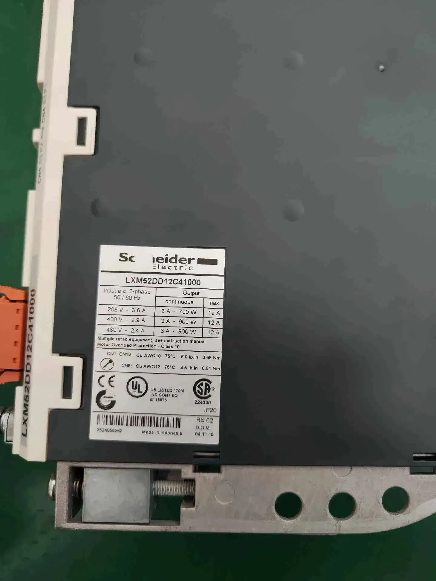 Servoaccionamiento LXM52DD12C41000 para Schneider