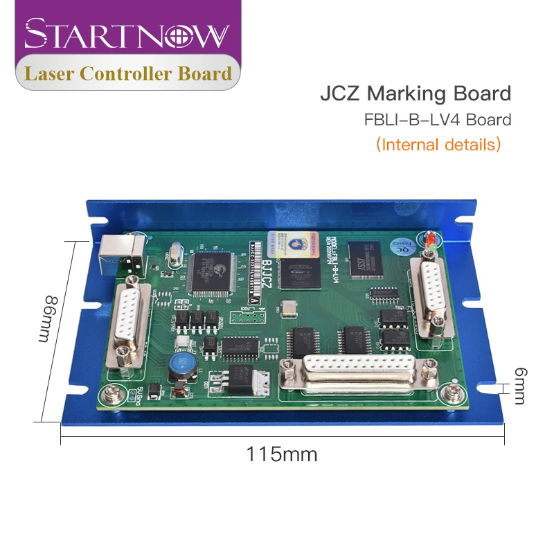 Startnow Laser Marking Machine Controller Card JCZ Control Board Ezcard System LMCV4-DIGIT-M FBLI-B-LV4 Fiber CO2 UV DIGIT Card