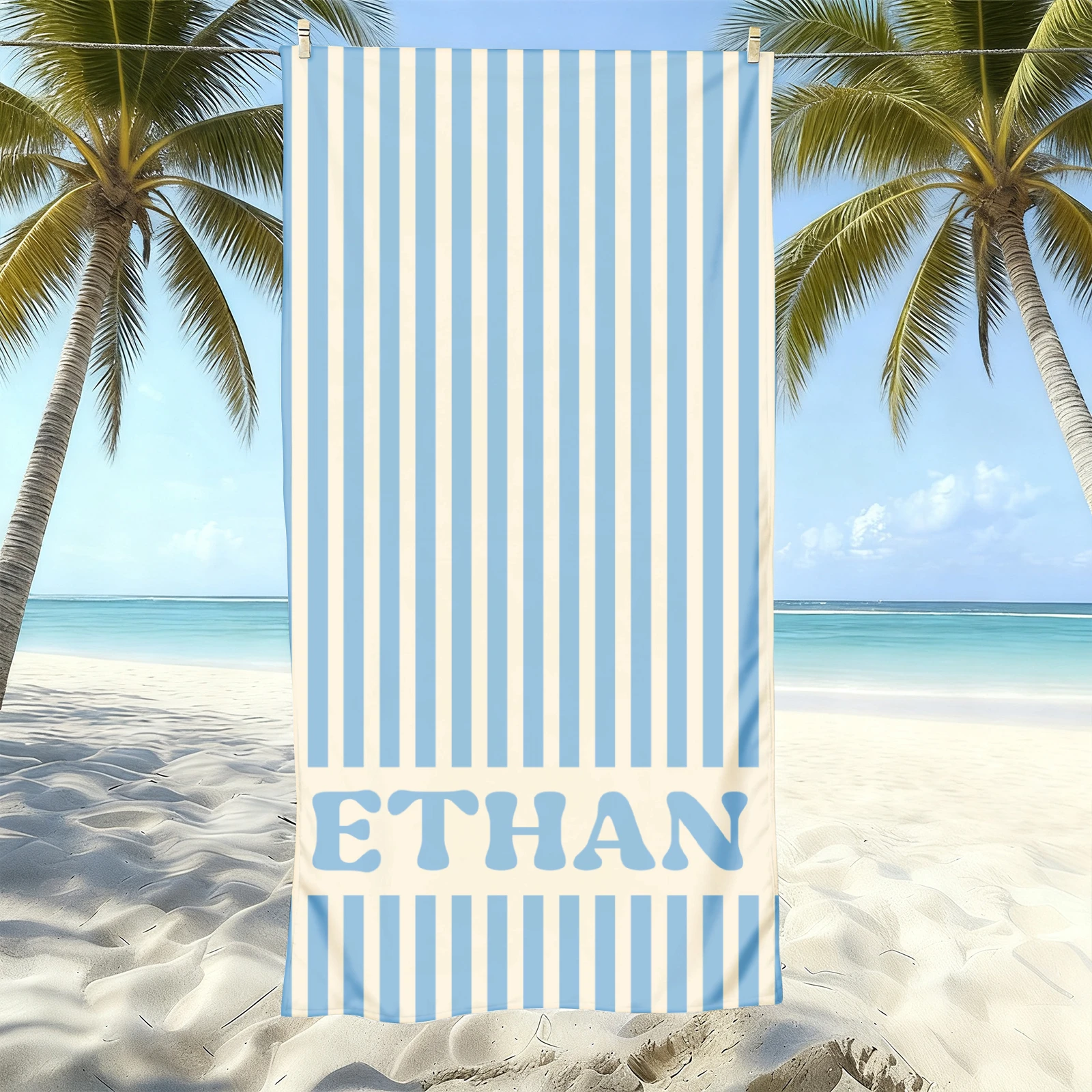 1pc Custom Name Beach Towel Personalized Microfiber Towel for Wedding Party Souvenir for Beach Swimming Bath Yoga Seaside