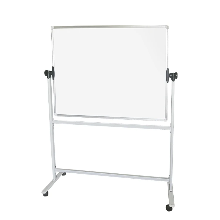 Mobile Double Sided Transparent Glass Whiteboard With Wheels For Office, Classroom, School, Home