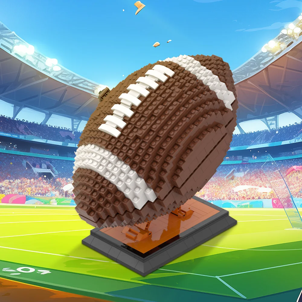 

MOC Sports Game Rugby Super Bowl Model Building Block NFL Professional Football Championship Football Assembling Brick Toy Gift