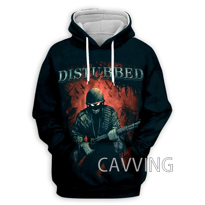 New Fashion Women/Men's 3D Print  Disturbed Rock Band  Hoodies Hooded Sweatshirts Harajuku Hoodie Sweatshirts Tops Clothing  K01