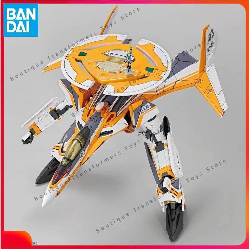 BANDAI HG 1/100 VF-31E Siegfried (Chuck Mustang Machine) Model Kit Anime Fighter Assembly Model Anime Action Figure Toy