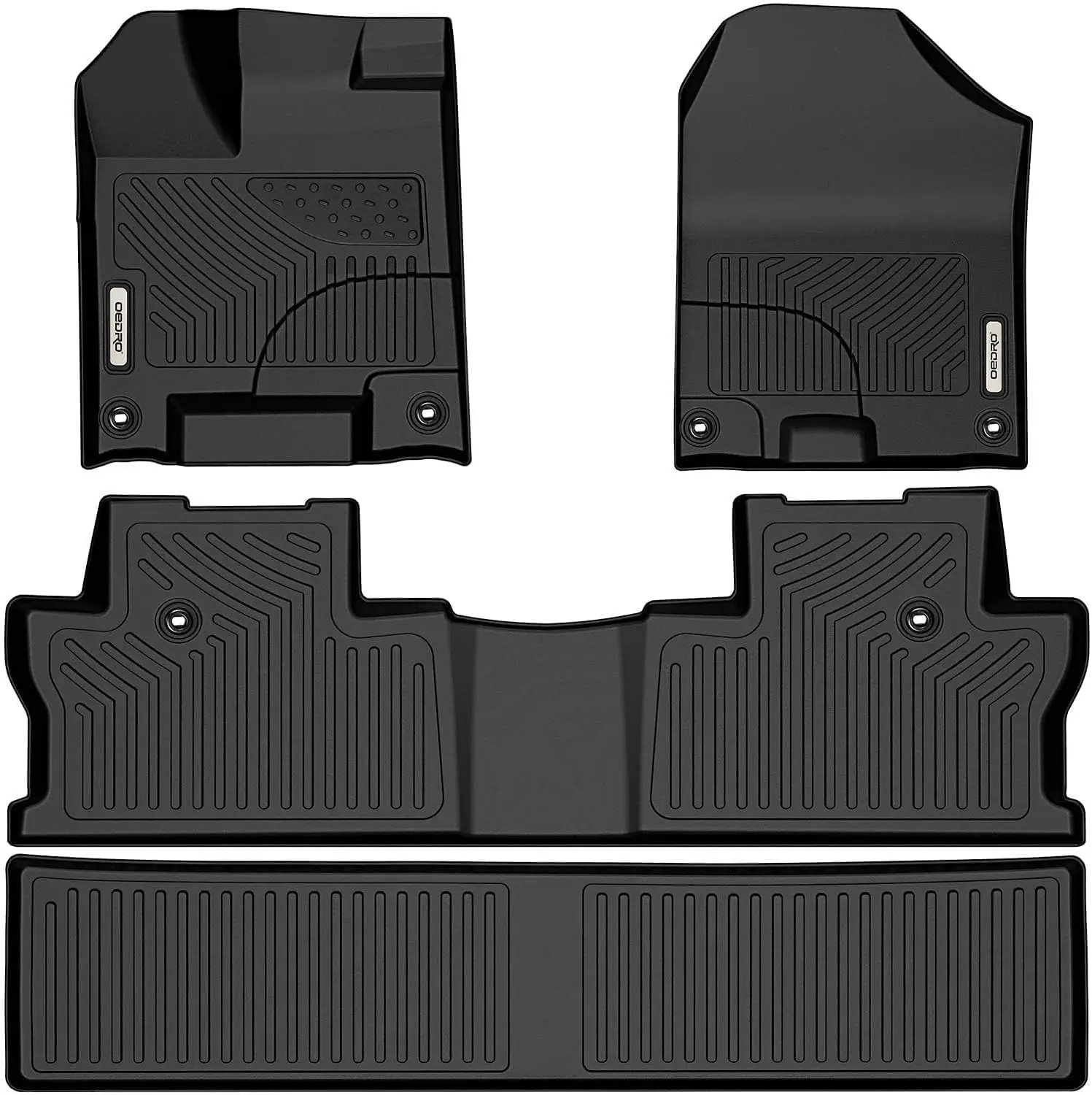 

Floor Mats Fit for 2017-2025 Honda Ridgeline Crew Cab, TPE All Weather Custom Fit 2025 Ridgeline 3 Row Liner Set (Front,2nd seat