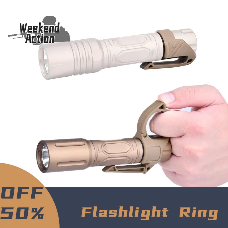 WADSN Outdoor Tactical PLH-V2 Flashlight Ring Pocket Clip Multi functional Lifting Ring Flashlight Hook