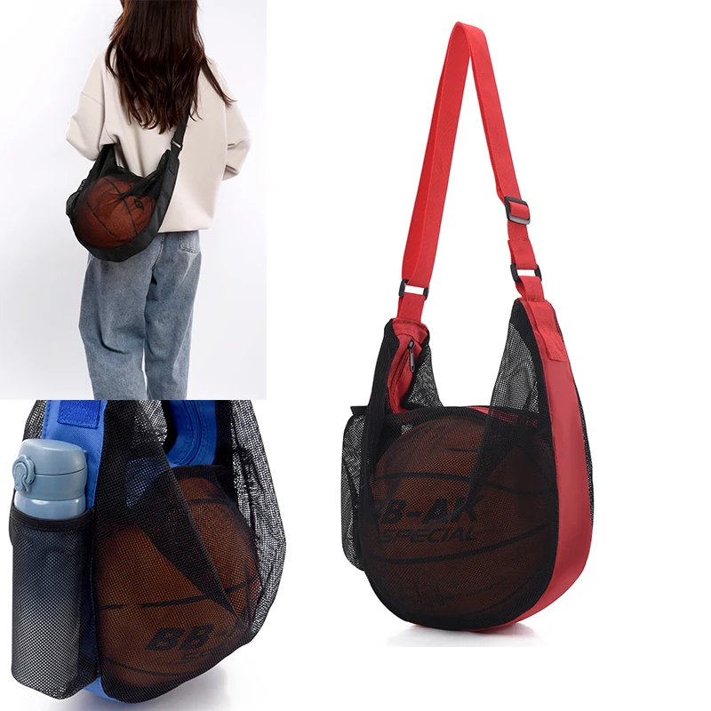 

Adjustable Mesh Shoulder Bag Portable Volleyball Multifunctional Storage Ball Bags Football Outdoor Basketball Storage Backpack