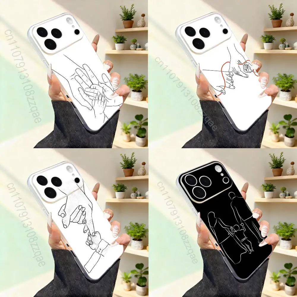 

Mom daughter Son Dad Hand Phone Case For iPhone 17,16,15,14,13,12,11,Pro,Max,Plus,Mini,SE4,E For Magsafe Wireless