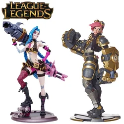 Stock Genuine Original League of Legends Jinx Vi Statue Anime Action Figures PVC Collectible Model Toys Ornaments Desktop Gifts