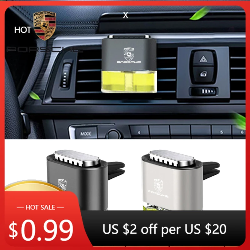 

Car Sticker For Porsche Car Air Freshener Air Vent Perfume Diffuser Essential Oil Diffuse For Porsche 918 911 718 Taycan Panamer