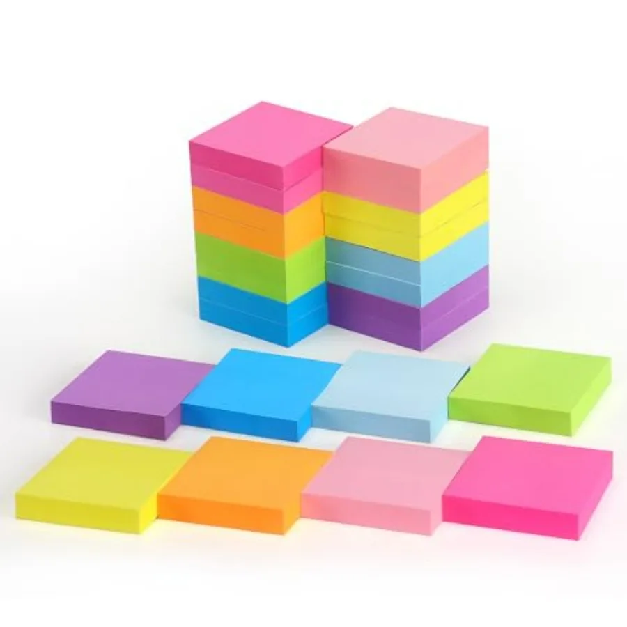 

Sticky Notes 2x2 inch Bright Colors Self-Stick/Pack 60 Sheets/Pad Total 1440 Sheets