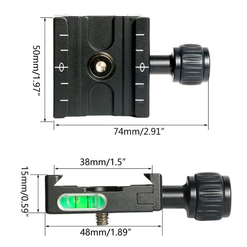 50mm Quick Release Plate Compatible for DSLR Arca for Swiss Camera Tripod Ball for Head Monopod, Comes with Spanner