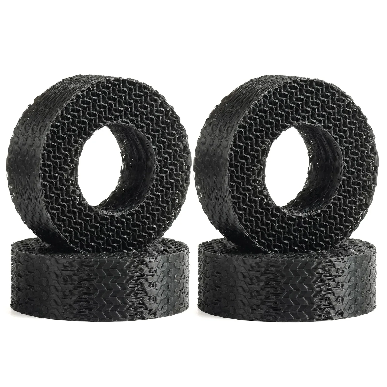 SuperSoft 1,9' Reifen-Einsätze 3D-Druck TPU Reifenfüller Wasserdicht Passend für 118-122mm Radreifen 1/10 RC Crawler TRX4 SCX10 Capra H10